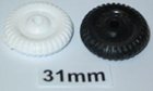 31mm (1 1/4") plastic old style wheel