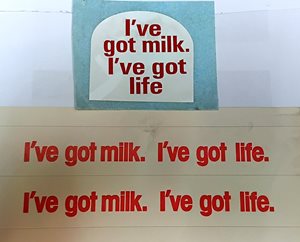 I've got milk. I've got life Set (2 x side, 1 rear)
