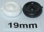 19 mm (3/4") plastic old style wheels