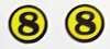 Racing Numbers Stickers Pair